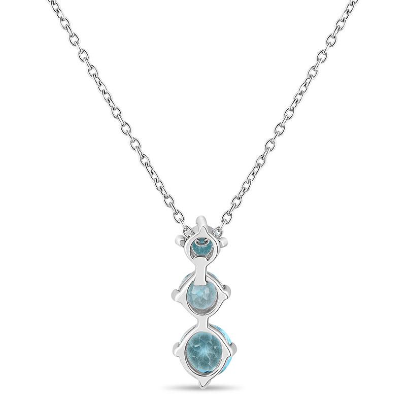 Rainbow Arc Necklace (blue topaz)